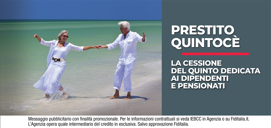Agenzia Spazio Prestiti Fiditalia | Pescara, Chieti Scalo | Cessione del Quinto Quintocè - Un consulente dedicato per i progetti di dipendenti e pensionati. Messaggio pubblicitario con finalità promozionale. Per le informazioni contrattuali si veda IEBCC in Agenzia o su Fiditalia. it. L’Agenzia opera quale intermediario del credito in esclusiva. Salvo approvazione Fiditalia.